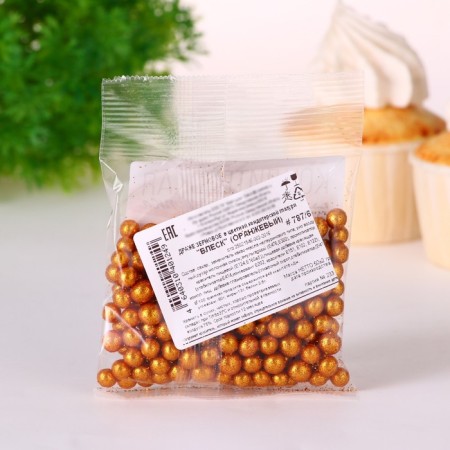 Confectionery Sprinking "Shine": Orange, 50 g-3