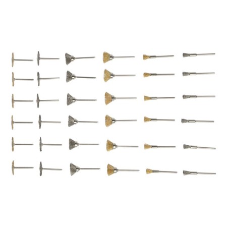 A set of metal brushes for a tundra engraver, a shank 3 mm, 36 pcs.-1