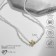 Choker No. 2 "Mallorca" Cross, white color in gold, 36 + 5 cm extension cord