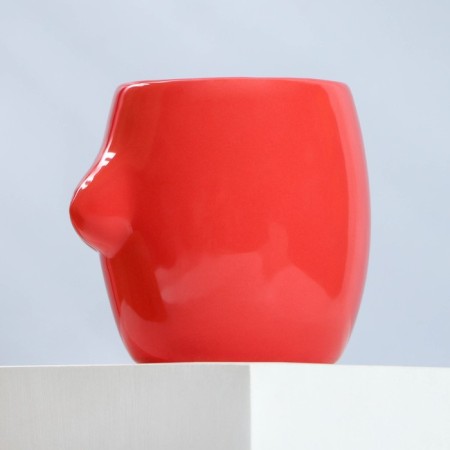 Ceramic "chest" red, 250 ml, red color-1