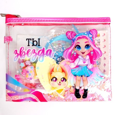 Set with strands, tattoos, rhinestones, purse-2