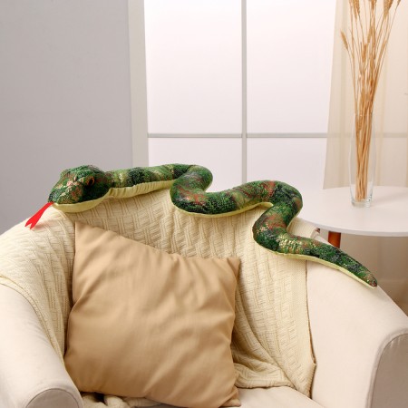 Soft toy "Snake", 105 cm, green color-3