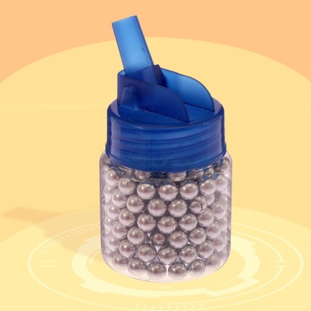 Plastic bullets 6 mm in a jar, 200 pcs., Mix color-2