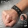 Bracelet Skin "Skull" with bones, black color with silver, 20 cm