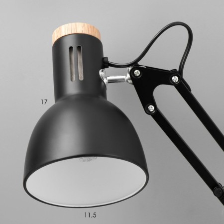 Board lamp "Youngon" E27 40W black 14.5x14.5x62 cm Risalux-3