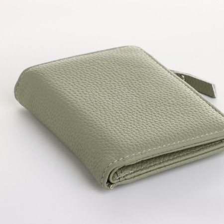 Women's wallet on the button, green color-2