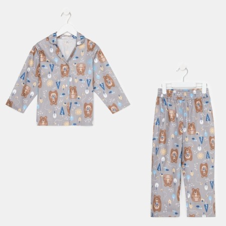 Pajama nursery (shirt, trousers) KAFTAN "Bears", p. 98-104, beige-7
