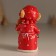 Polystone souvenir "Mouse in red with a white apron, with ginger liver" 7x5.5x11.5 cm