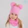 Hat for girls, pink color, size 50-54