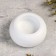Gypsum “pot” candlestick, 6.7x6.7x3 cm, white