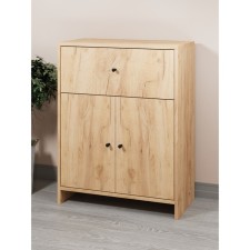 Chest of drawers 1ya-600, 600x300x776, quad/oak gold craft