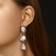 Earrings with pearls "harbor" consciousness, color silver