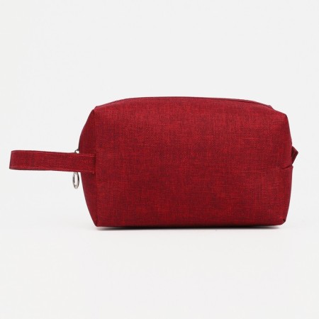 Cosmetic bag with lightning, burgundy color-1