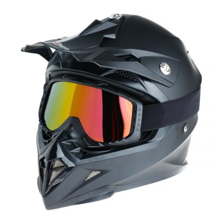 Glass-mask for motorcycle driving, chameleon glass, dark gray color, OM-9-1