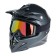 Glass-mask for motorcycle driving, chameleon glass, dark gray color, OM-9