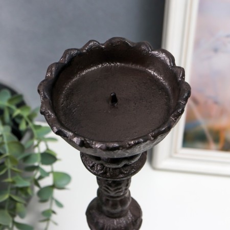 Cast iron candle for 1 candle "Boyarsky" black 37x16x16 cm-2