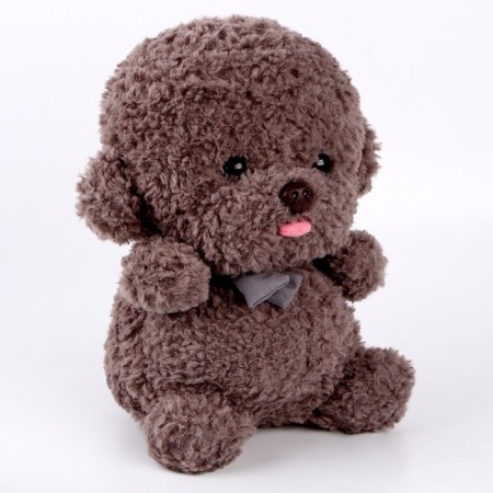 Soft toy "Dog", 25 cm, gray color-3