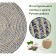 Eco -river jute round, size 80x80 cm, black color, gray color