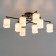 Ceiling CITILUX "Jerome" CL129285, 77.5x77.5x25.5 cm, 8x75W, E27, Black Color Black