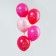 Shar Latex 12 “Happy Birthday”, sweets, pastel, set 25 pcs., Fuchs, roses, red.