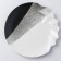 Ceramic plate "Snow Mountains", 27 cm, black and white color