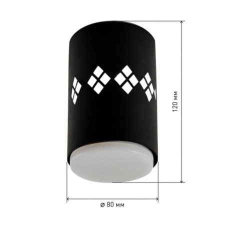 Lamp OL10 LD GX53 BK black, backlight 1 w 1x15W 8x8x12 cm-7