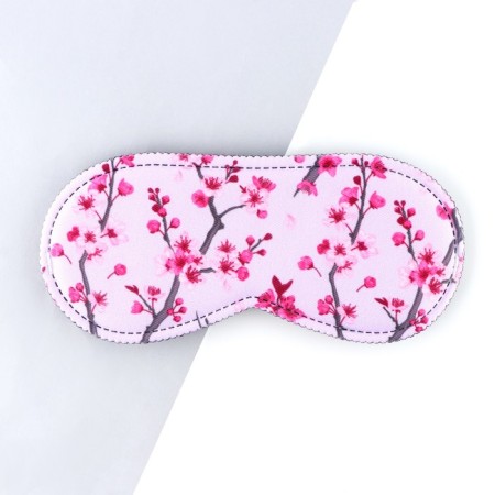 Mask for sleep "Sakura", 19.3 x 9.5 cm, pink color