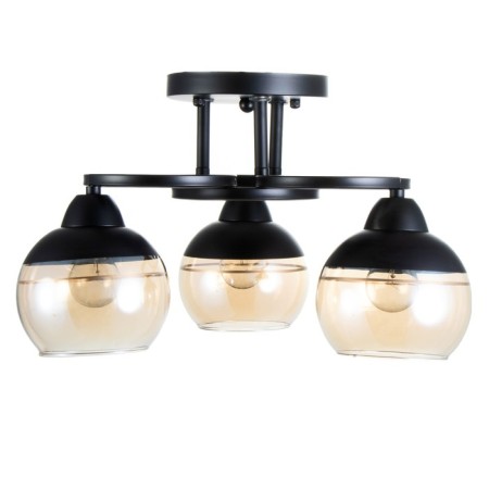 Iris chandelier 3he27 40w Black 42x42x23 cm Bayerlux-3