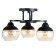 Iris chandelier 3he27 40w Black 42x42x23 cm Bayerlux