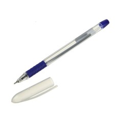 Ballic handle, 1.0 mm, blue rod, transparent body, with a rubber holder