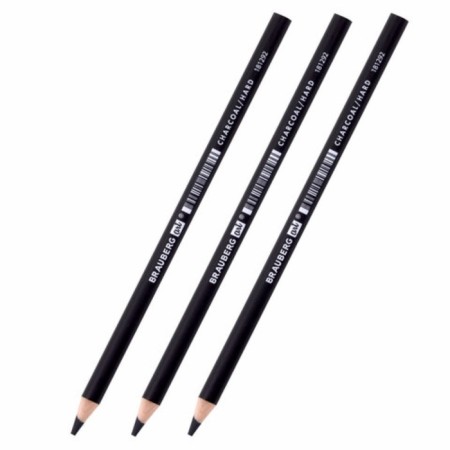 Coal in a pencil set of Brauberg, 12 pieces, different hardness-5