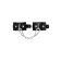 Pecado BDSM bracelets, mini with rounded corners, genuine leather, black