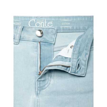 Women's jeans with high landing CONTE Elegant, size M, color Bleach Blue-7