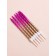 Candles for the Cake "High Spiral", 6 pcs, pink gradient with gold