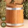 Oak tube, 20l, stainless hoop, with a lid, with a nest