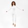 Women's thermal underwear (longshit, leggings) Minaku Milk color, river 46