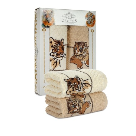 Set of terry napkins Diva Afrodita Ceylin "Tiger", size 40x60 cm, 2 pcs-1