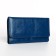 Women's wallet on the button, blue color