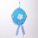 Decorative decoration (suspension) "Stork with a boy" 27x27x46 cm, blue