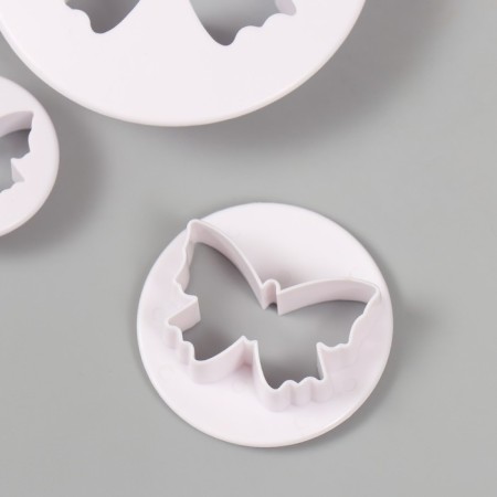 Cathers for polymer clay "Butterfly" set 3 pcs d = 3.6 cm 5 cm 7.9 cm-3