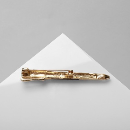 Brooch "pen" feather, colored in gold-2