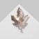 Brooch "Leaf" Maple, brown color in pink gold