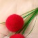 Artificial flower "ball" D-6 cm H-52 cm, mix