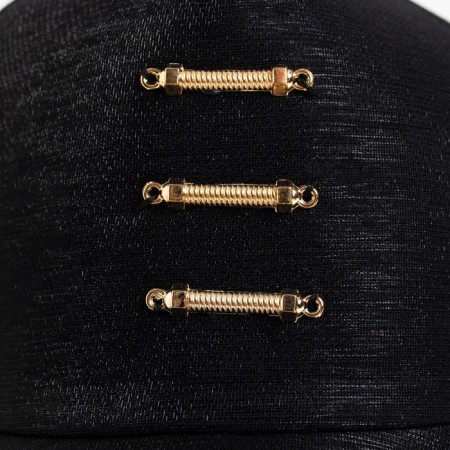 Women's baseball cap Minaku Black/gold color, size 56-58-5