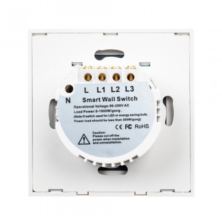 Sibling Powerlite-WS3W switch, wireless, sensory, 3 keys, white color-2