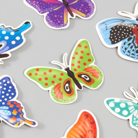 Butterflies cardboard "peas" set 12 pcs h = 4-10 cm-5