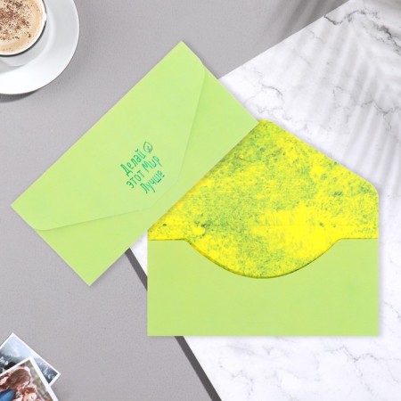 Set of envelopes for money "Congratulatory - 1" 6 pieces, software touch, embossing, 9x19 cm-9