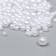 Beads for creativity plastic "Round. White" d = 3-8 mm, set 10 grams