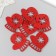 Decor "Mitten" red 5 cm set 6 pcs foam glitter