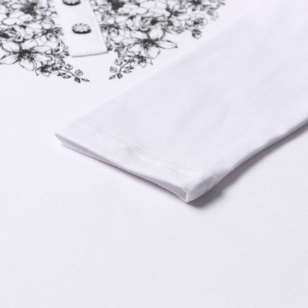 School blouse for a girl, white color, height 122 cm-7